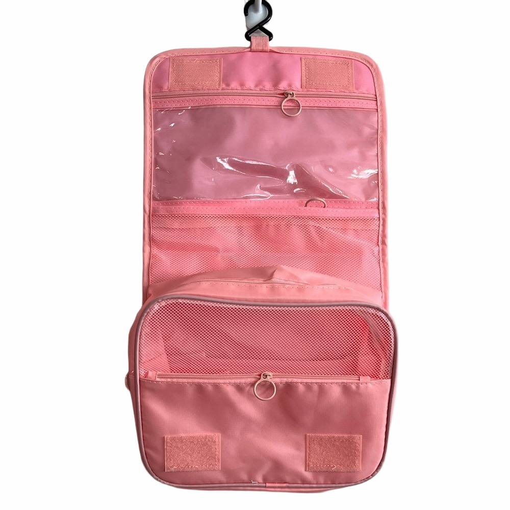 NWOT Pink Hanging Travel Make Up cosmetic Organizer